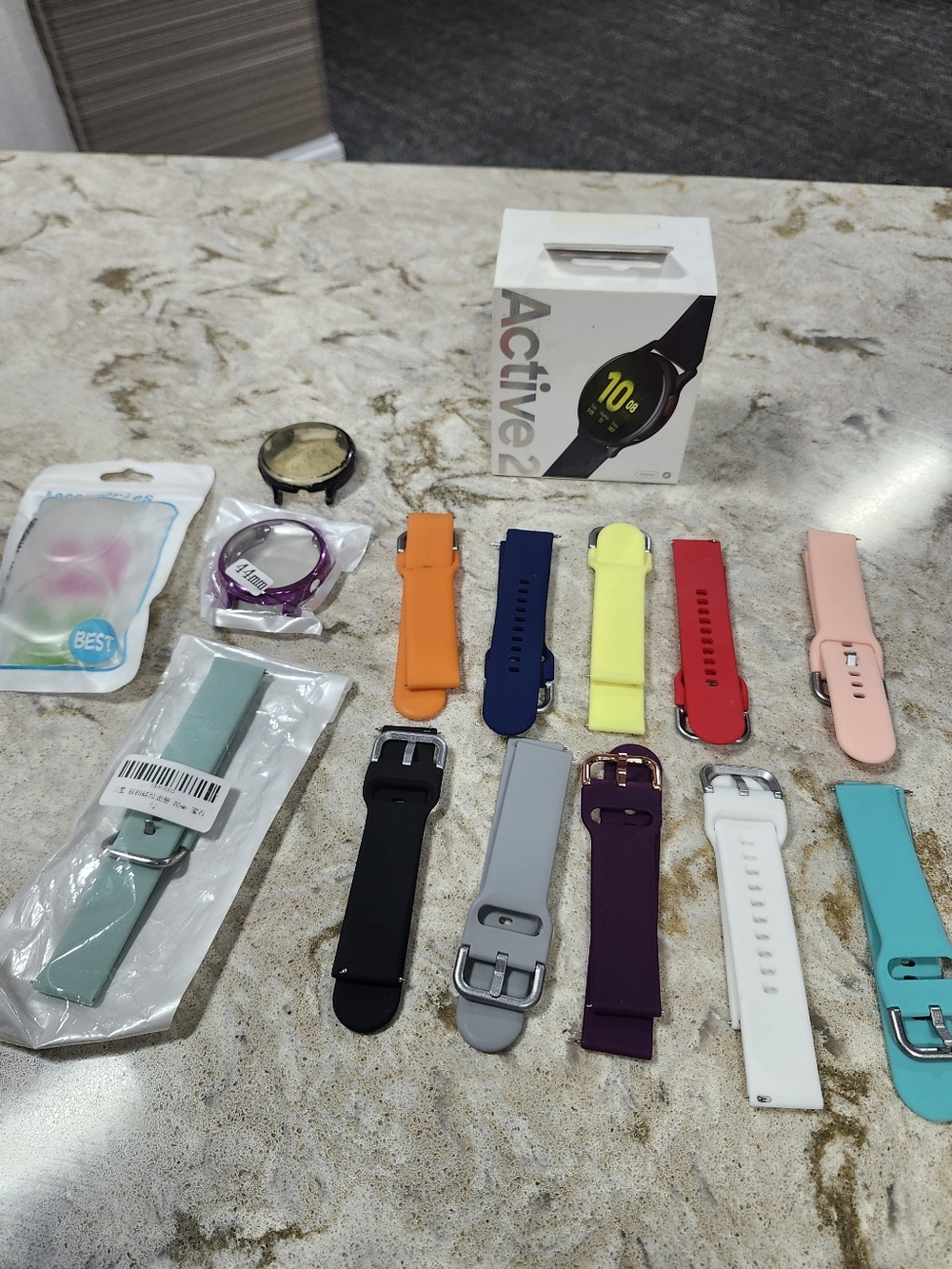 Samsung Active2 Smartwatch in Black with Yellow Display Accents